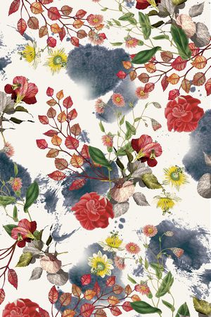 树枝印花华亿平台图片