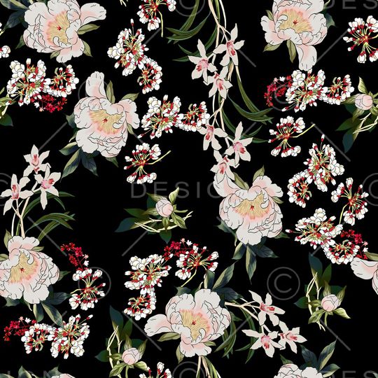 花卉印花华亿平台图片