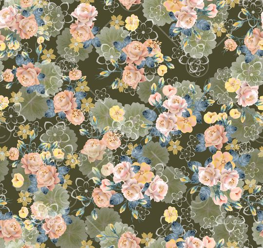 玫瑰花印花华亿平台图片