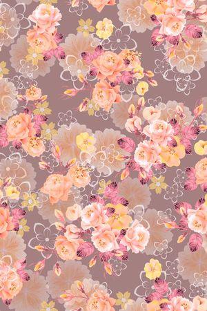 玫瑰花印花华亿平台图片