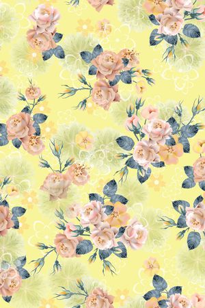 玫瑰花印花华亿平台图片