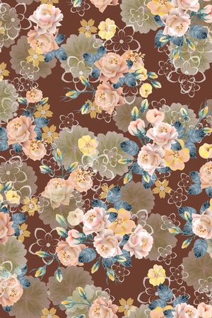 玫瑰花印花华亿平台图片