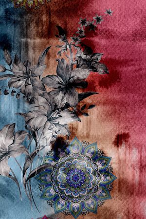 花卉印花华亿平台图片