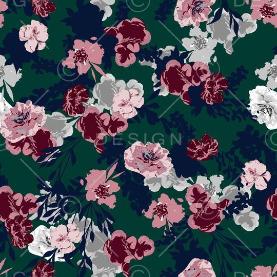 花卉印花华亿平台图片