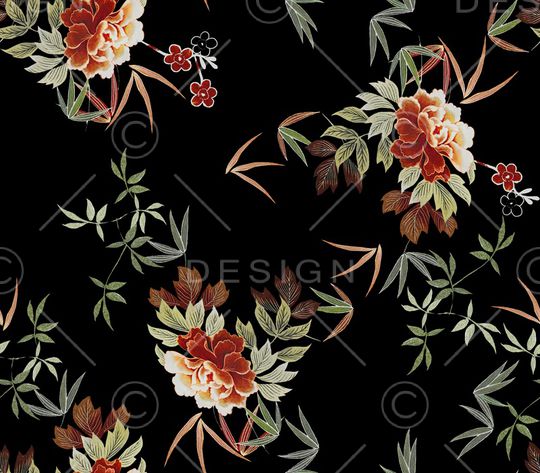 花卉印花华亿平台图片