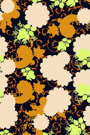 抽象花卉印花华亿平台图片