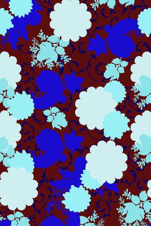 抽象花卉印花华亿平台图片