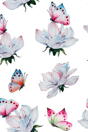 花卉蝴蝶印花华亿平台图片