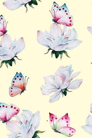 花卉蝴蝶印花华亿平台图片