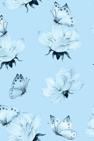 花卉蝴蝶印花华亿平台图片