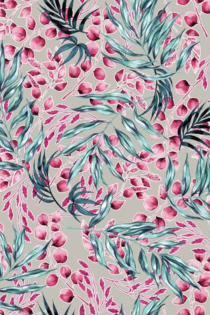 绿植树叶印花华亿平台图片