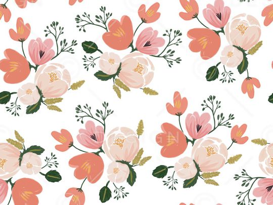 抽象花卉印花华亿平台图片