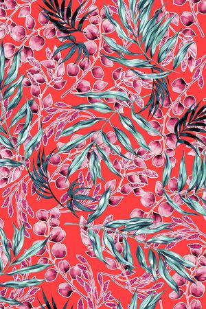 绿植树叶印花华亿平台图片