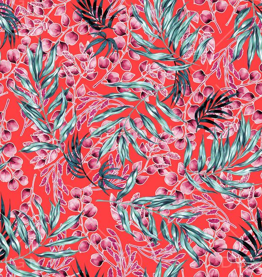 绿植树叶印花华亿平台图片