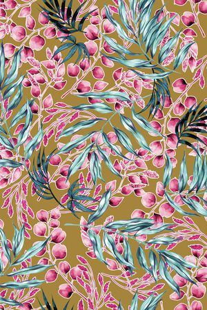 绿植树叶印花华亿平台图片