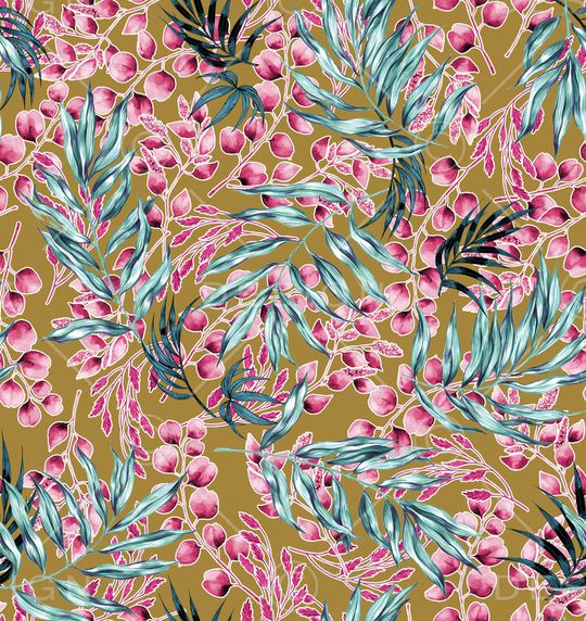 绿植树叶印花华亿平台图片