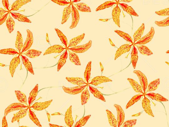 香蕉花卉印花华亿平台图片