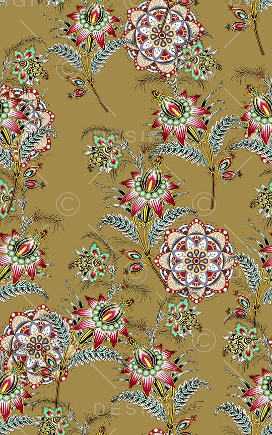 抽象花卉印花华亿平台图片