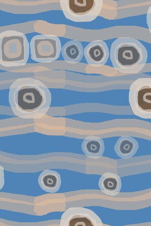 手绘线条笔触印花华亿平台图片