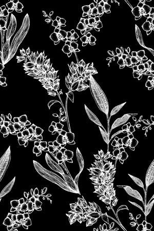 黑底花卉印花华亿平台图片