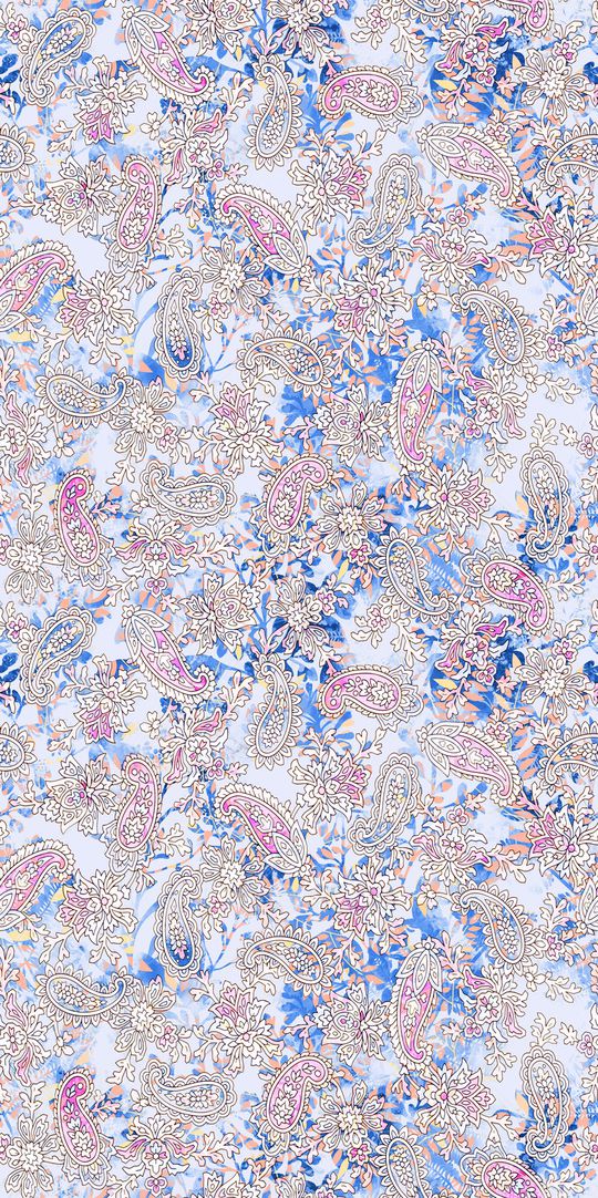 抽象花卉印花华亿平台图片