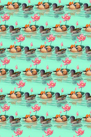 花鸟印花华亿平台图片