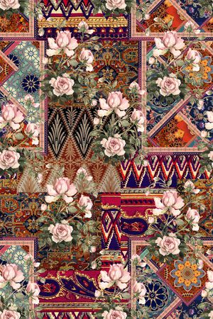 复古印花华亿平台图片