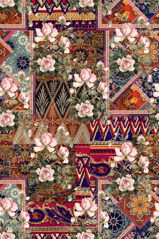 复古印花华亿平台图片