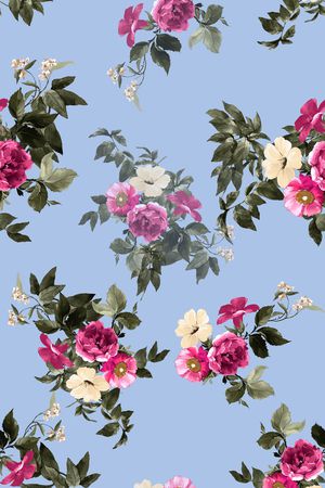 花卉印花华亿平台图片