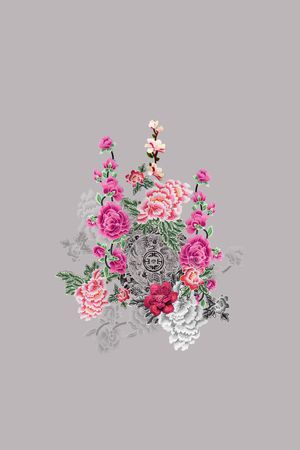 女装定位花印花华亿平台图片