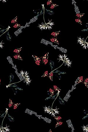 黑白华亿平台印花华亿平台图片