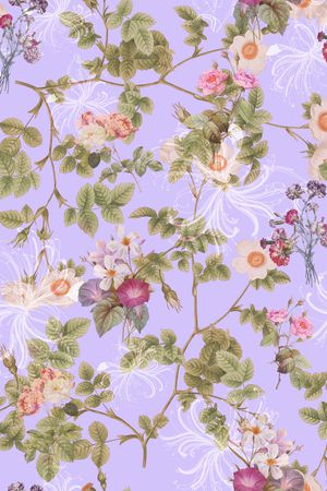 清爽底花卉印花华亿平台图片