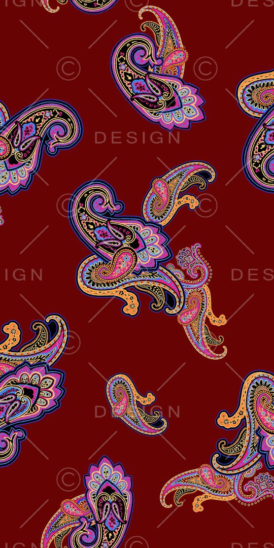 佩斯利印花华亿平台图片