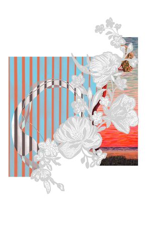 胸前独幅印花华亿平台图片