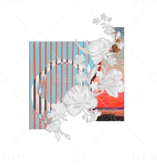 胸前独幅印花华亿平台图片