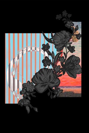 胸前独幅印花华亿平台图片