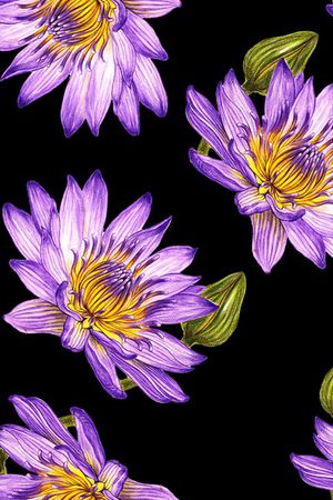 抽象花卉印花华亿平台图片