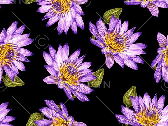 抽象花卉印花华亿平台图片