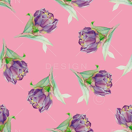 水彩花卉印花华亿平台图片