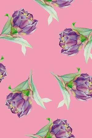 水彩花卉印花华亿平台图片