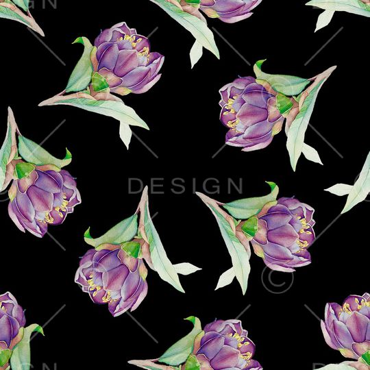 水彩花卉印花华亿平台图片