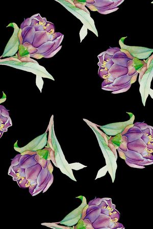 水彩花卉印花华亿平台图片