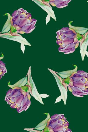 水彩花卉印花华亿平台图片