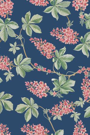 藤蔓花卉印花华亿平台图片