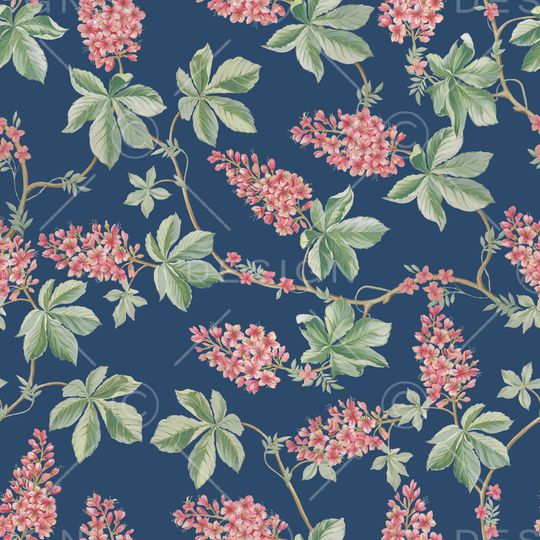 藤蔓花卉印花华亿平台图片