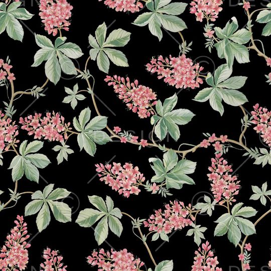 藤蔓花卉印花华亿平台图片