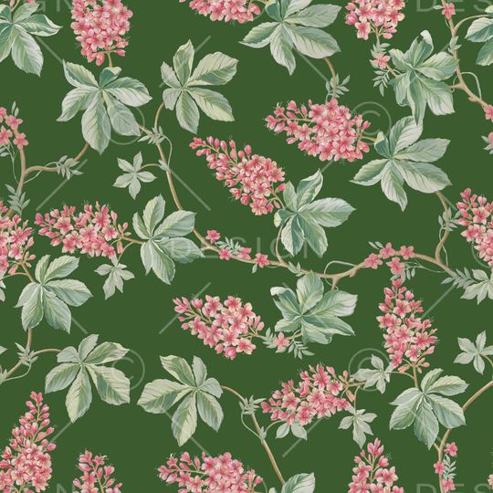 藤蔓花卉印花华亿平台图片