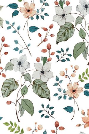 清爽底花卉印花华亿平台图片