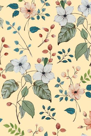 清爽底花卉印花华亿平台图片