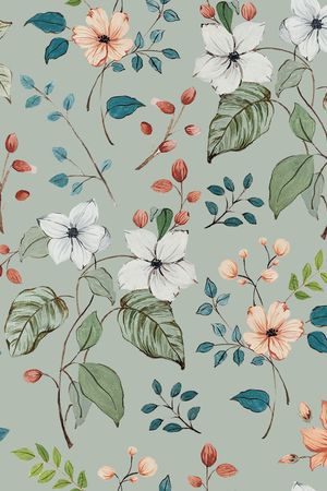 清爽底花卉印花华亿平台图片